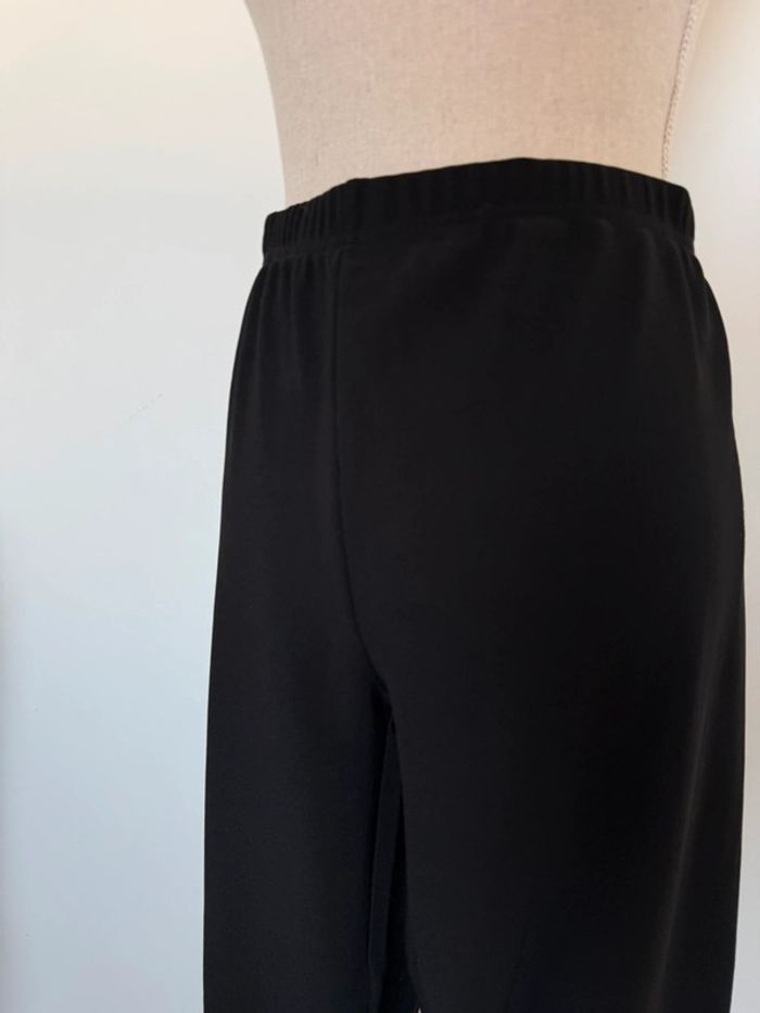Pantalon legging noir long tailleur costume pantaloni pantalones Vloeiende Cal femme maille côtelé - photo numéro 3