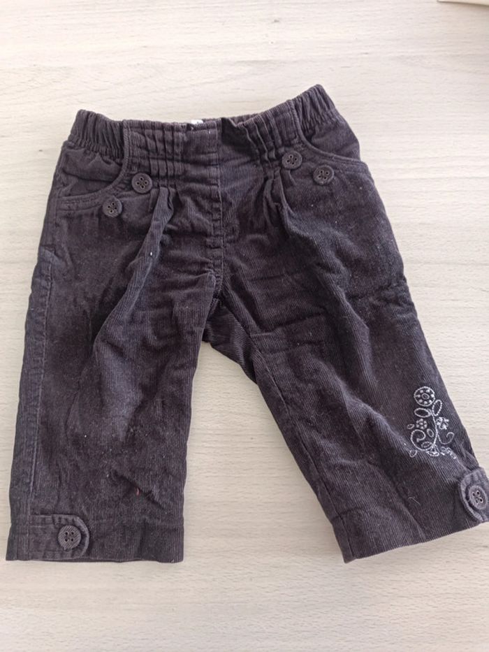 Pantalon violet alphabet 6mois