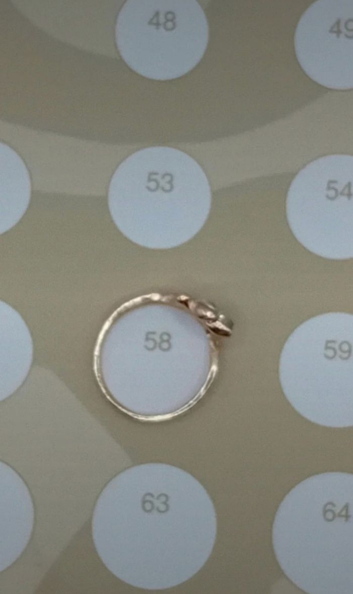 Bague Fleur Titane et Zircons Taille 58 neuve - photo numéro 5