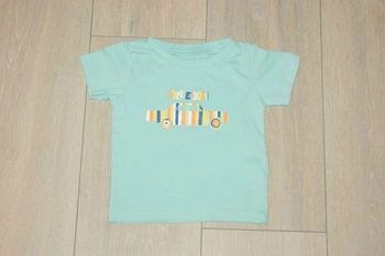 Maillot manche courte bleu. Garçon 9 mois