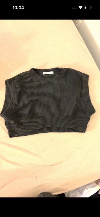 Pull sans manche noir 