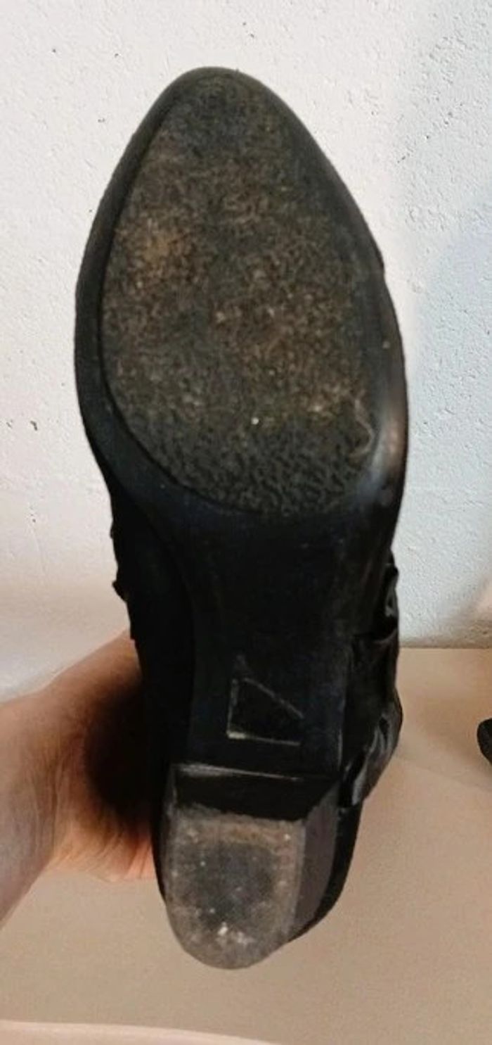 🖤 Bottes en daim noir Rosemétal – Chic & vintage – Taille 37.5 - photo numéro 10