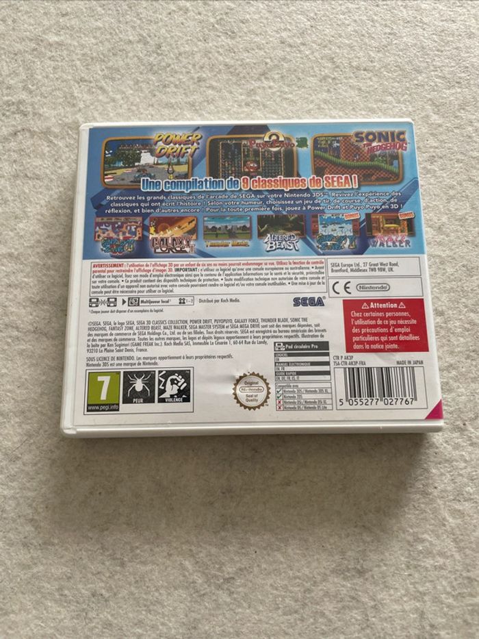 (Boite + Notice) Sega 3D Classics Collection Nintendo 3DS FR - photo numéro 3