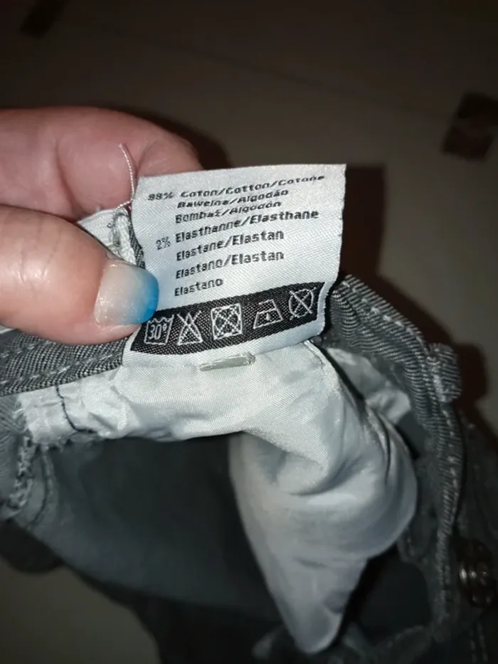 Jean sismix taille 32 gris élastique réglable - photo numéro 8