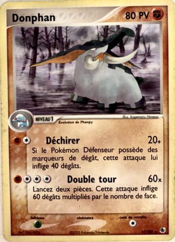 Nintendo Pokémon JCC Donphan EX Rubis saphir  (17/109)