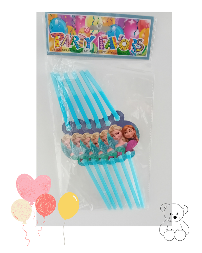 Lot de 6 pailles NEUVES Reine des Neiges