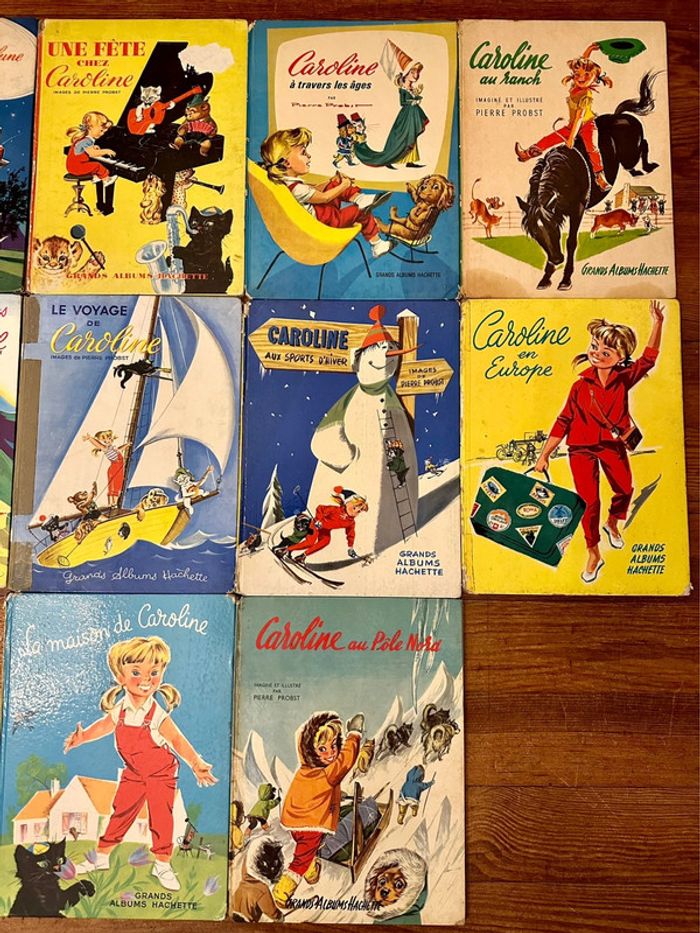 Lot de 10 grands albums anciens Caroline bon état livres bd Pierre Probst Hachette - photo numéro 2