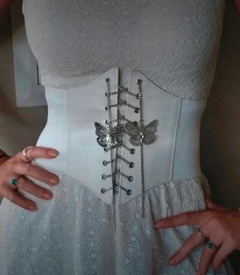 A42 ceinture gaine corset vintage rétro ajustable blanche