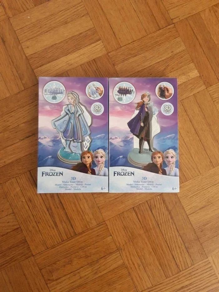 Lot 2 figurines 3D reine des neiges a construire