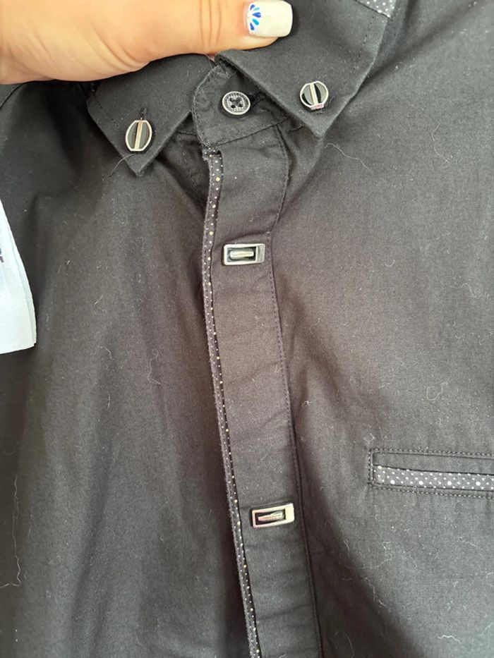 Chemise noire 100% coton Armand Thierry taille XL - photo numéro 3