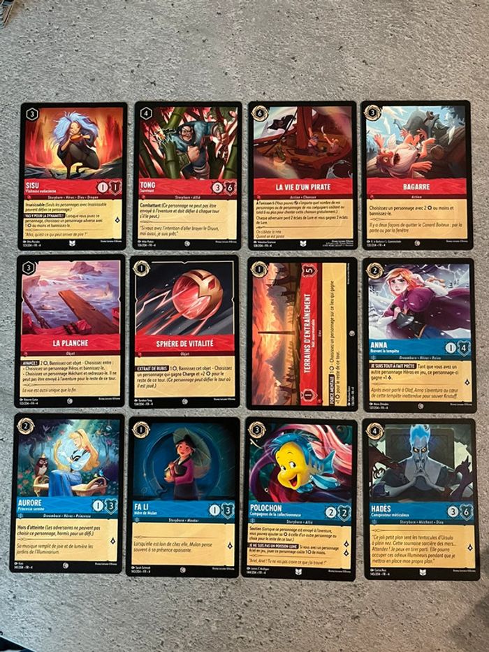 Lot 113 cartes Lorcana Disney différentes - chapitre 4 le retour d’Ursula - photo numéro 8