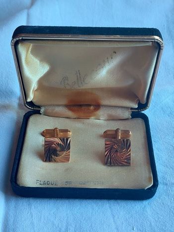 Anciens boutons de manchette plaqué or