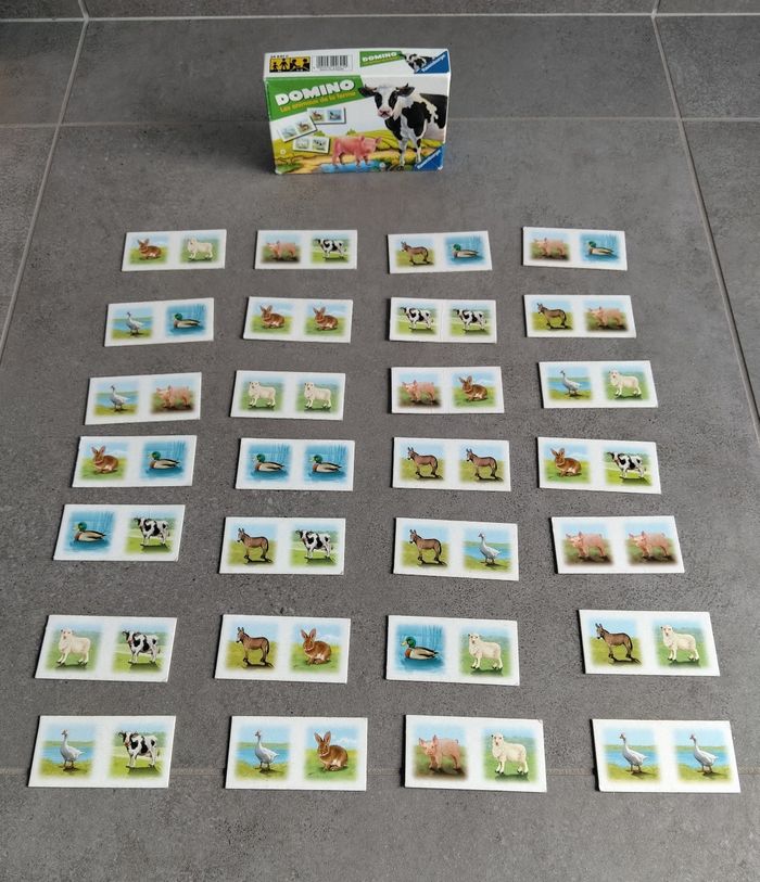 Jeu de domino Les animaux de la ferme