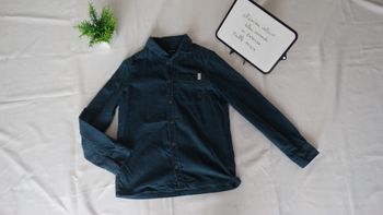 Chemise velours bleu canard In Extenso