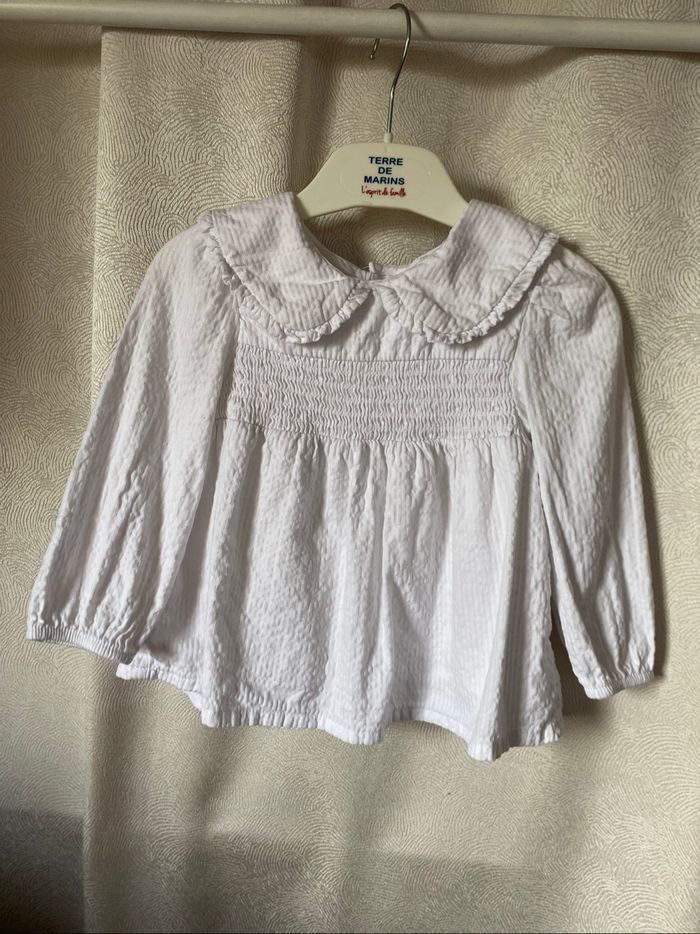 Jolie tunique blanche col Claudine 9-12 mois Primark - photo numéro 3
