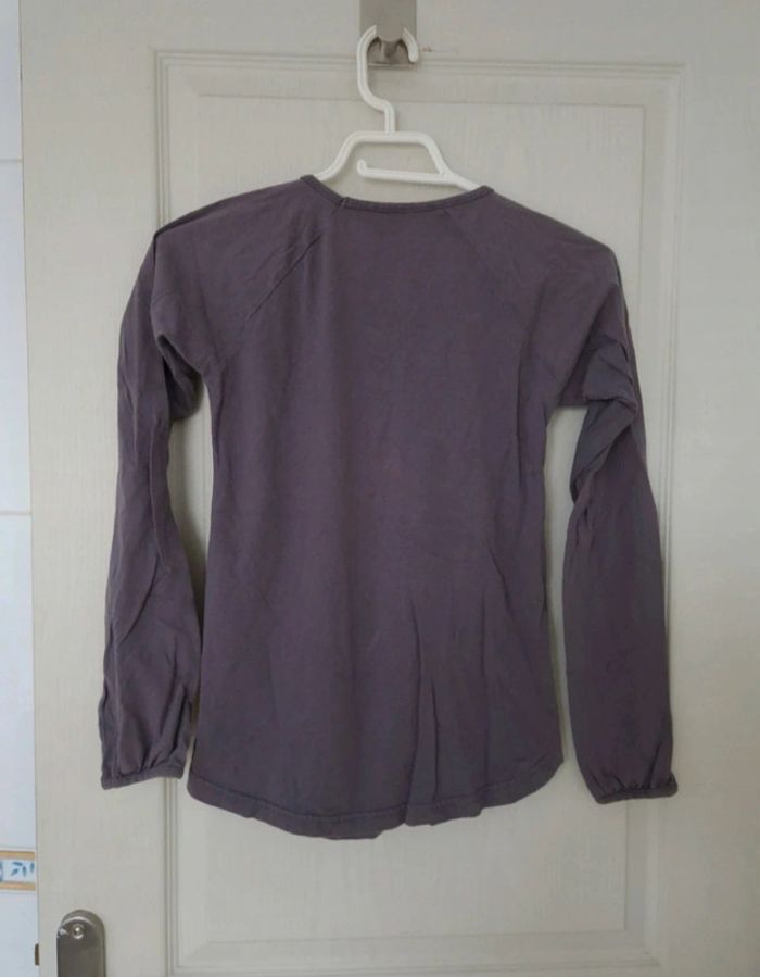 Haut a manche longue gris fille kiabi 12 ans - photo numéro 3