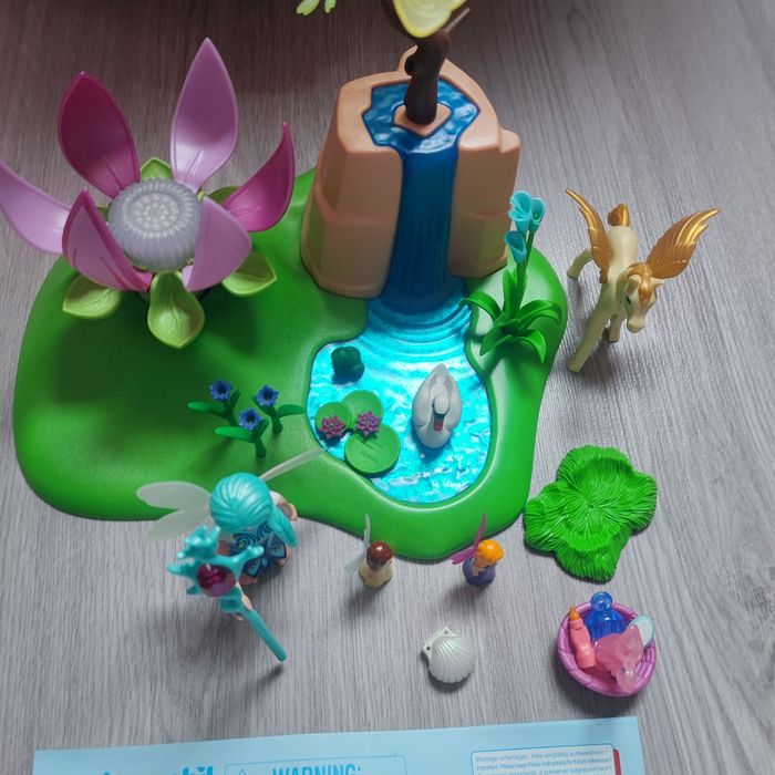 Playmobil 9135 clairière enchantée manque une branche et l'éponge du coquillage
