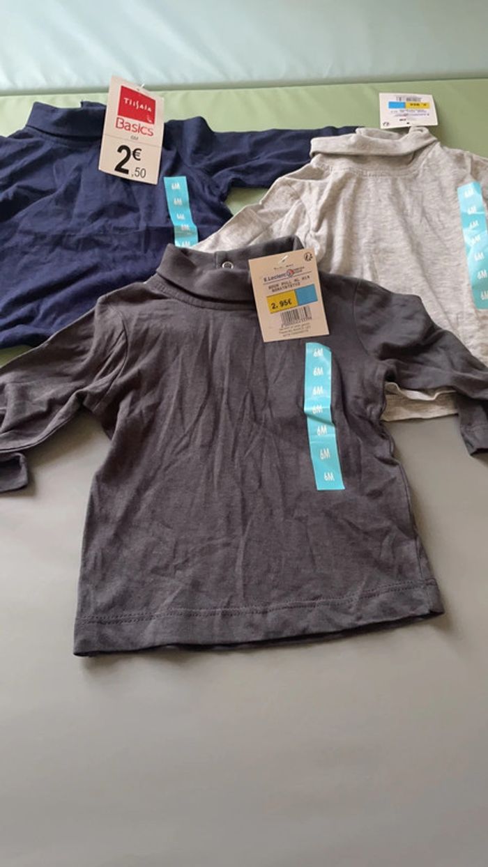 Lot de 3 sous-pulls taille 6 mois - photo numéro 2
