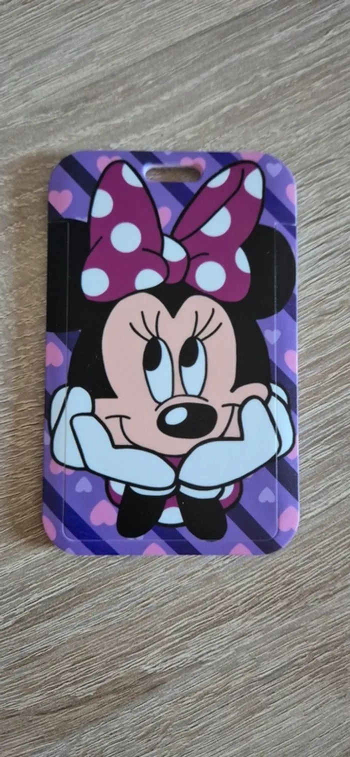Porte carte d'identité Minnie avec lanière fantaisie. - photo numéro 2