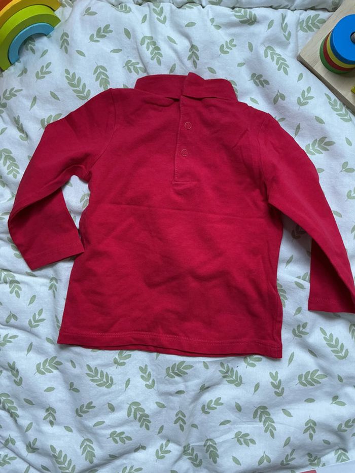 sous pull col roulé rose/rouge kimbaloo 6 mois - photo numéro 5