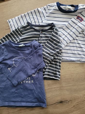 Lot T-shirts manches longues 9 mois
