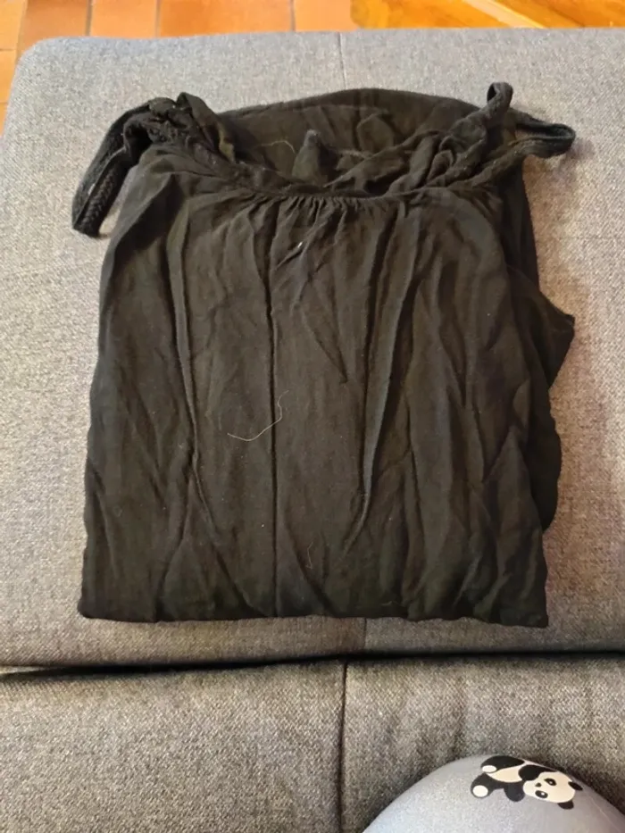 Robe noire longue d'été avec doublure taille 50/52