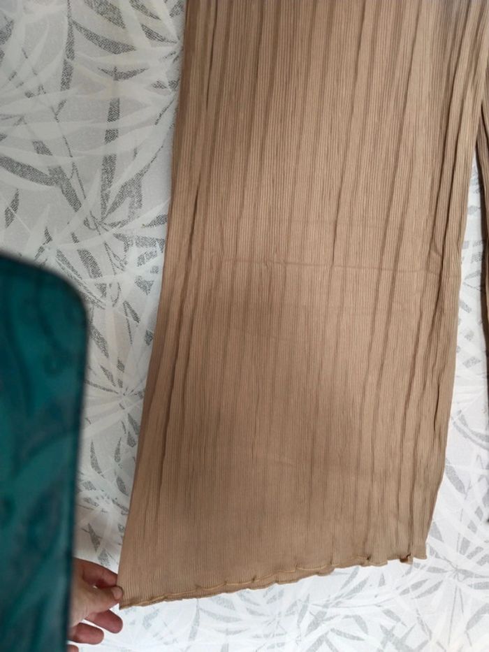 Sublime pantalon plissé fluide jambes larges femme été taille 36 38 40 42 44 46 - photo numéro 3