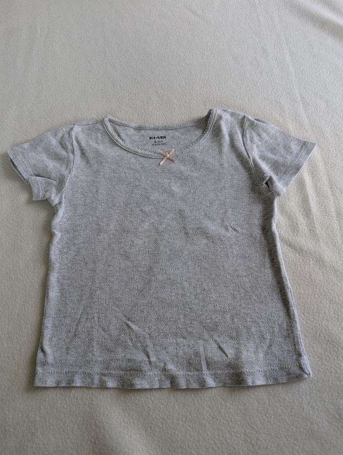 Lot de 2  Tshirts MC sous pull gris et blanc - 4/5A - Kiabi - photo numéro 7