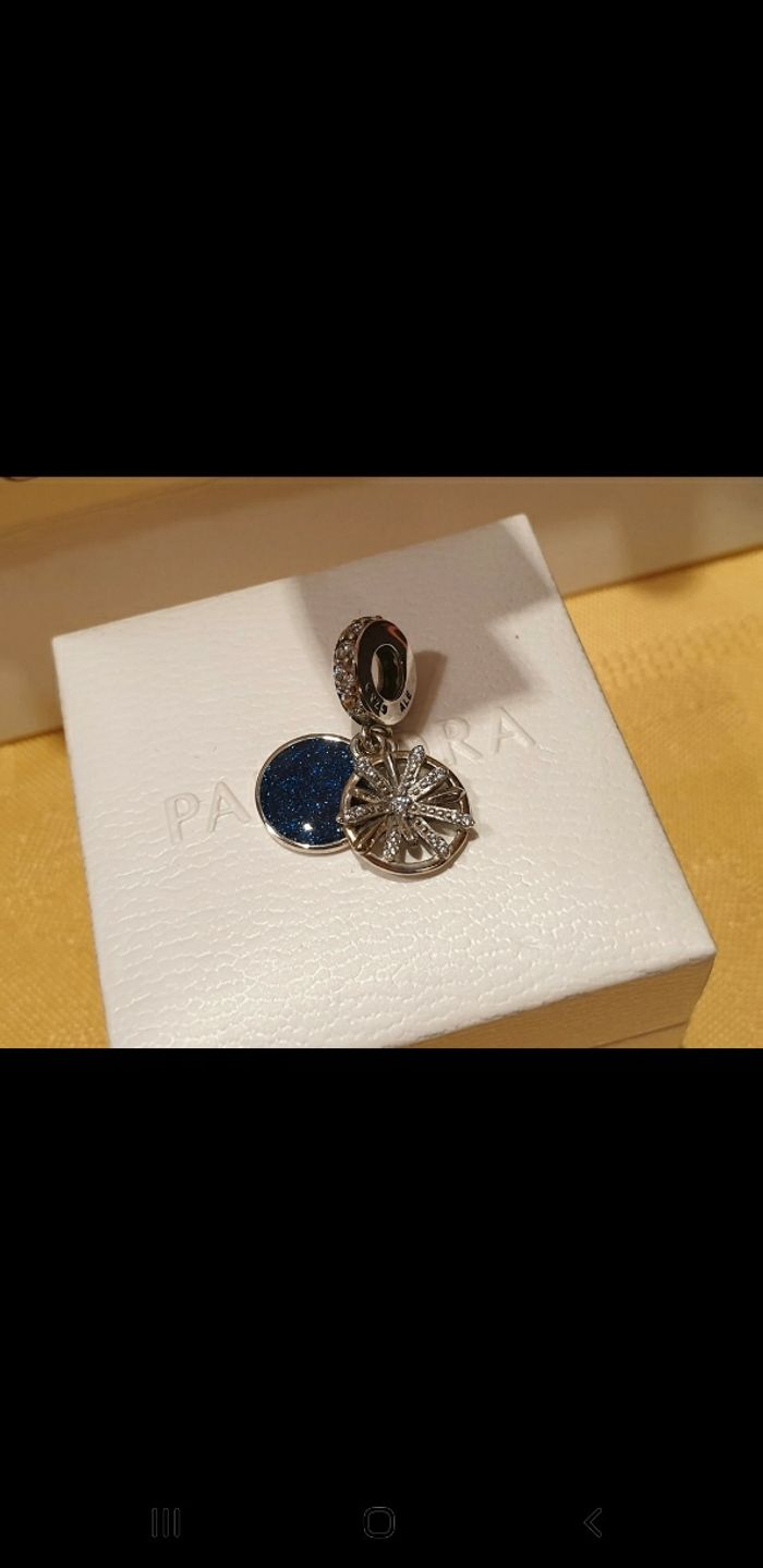 Charm Pandora Double Pendant "Feux d'artifice et Souhaits Éblouissants" - photo numéro 2