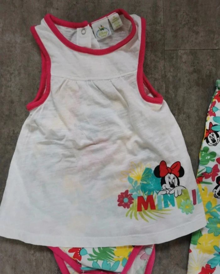 Lot barboteuses bébé fille 9 mois Minnie comme NEUVES - photo numéro 3