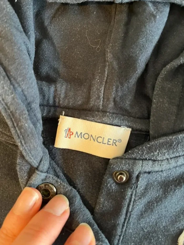 Sweat/pull à capuche bleu marine Moncler - photo numéro 4