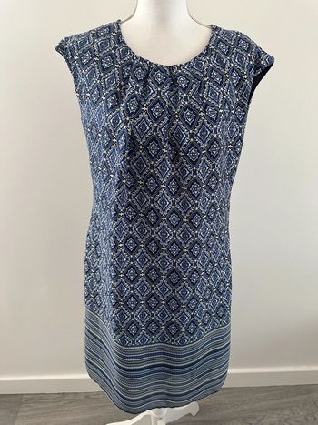 Robe bariolée bleue et blanche Camaïeu T40 L