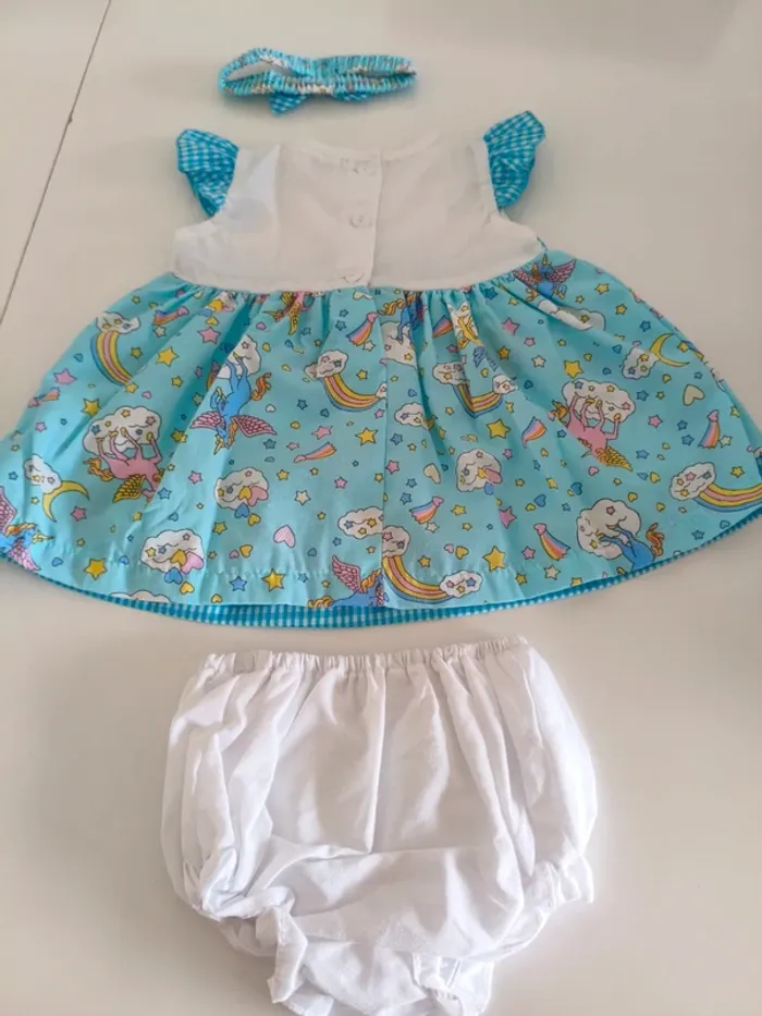 Robe bébé fille bleue - photo numéro 2