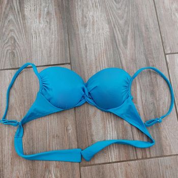 Haut de maillot de bain bleu, à bretelles et noeud derrière - Taille 40 no gossip