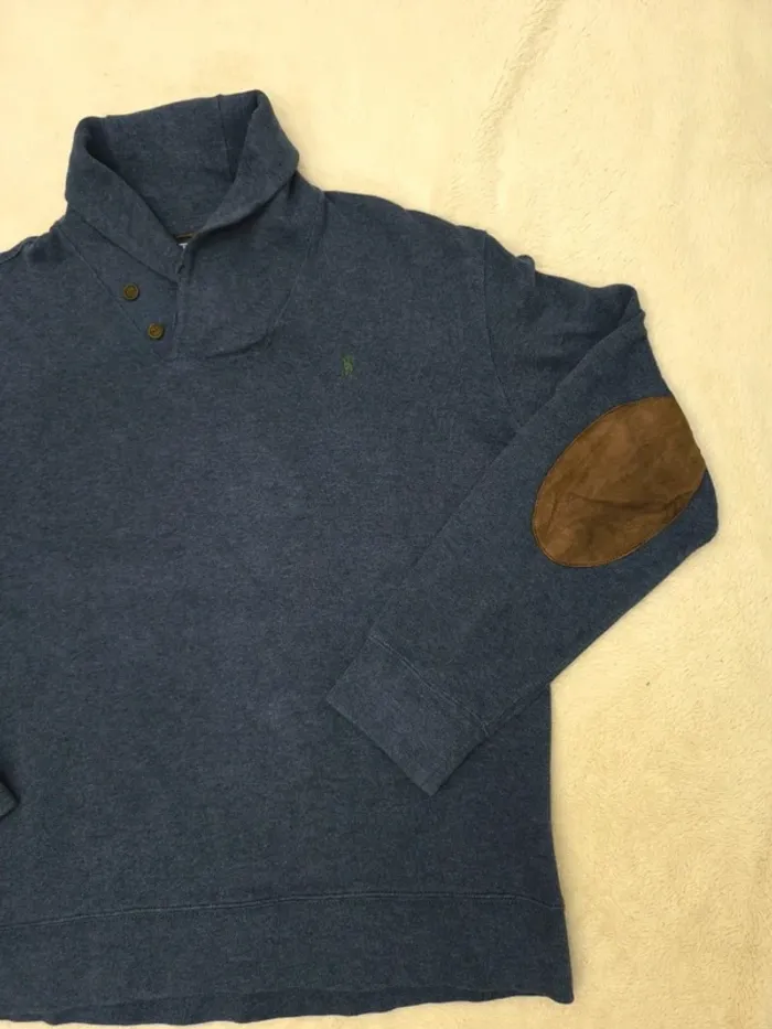 Pull élégant Homme Ralph Lauren XXL avec logo excellent état col boutonné - photo numéro 6