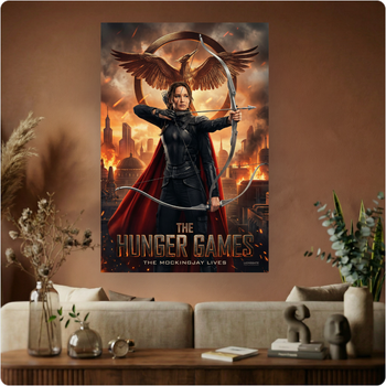 Affiche film "The Hunger Games" poster Katniss Mockingjay déco murale cinéma A3 Sans cadre