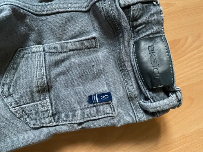 Pantalon jeans Skinny ultra résistant gris Okaidi Taille 3 ans - 98 - photo numéro 3
