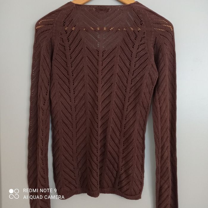 Pull marron ajouré t36/38 - photo numéro 6