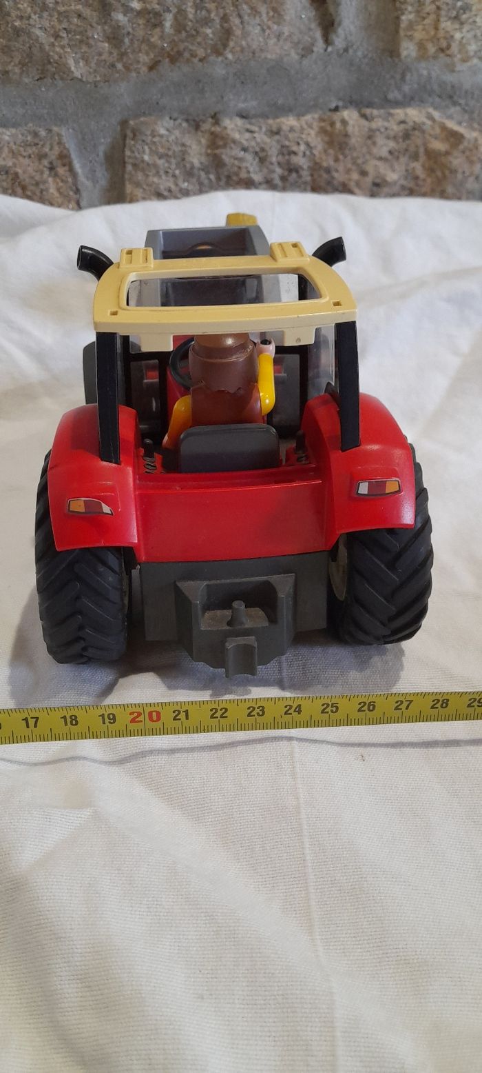 Tracteur rouge et gris playmobil - photo numéro 3