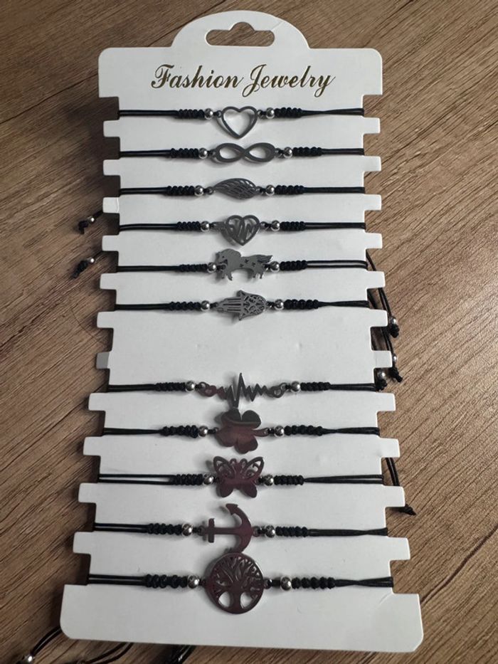 Bracelets Charm Boho Chic en Acier Inoxydable avec Corde Ajustable