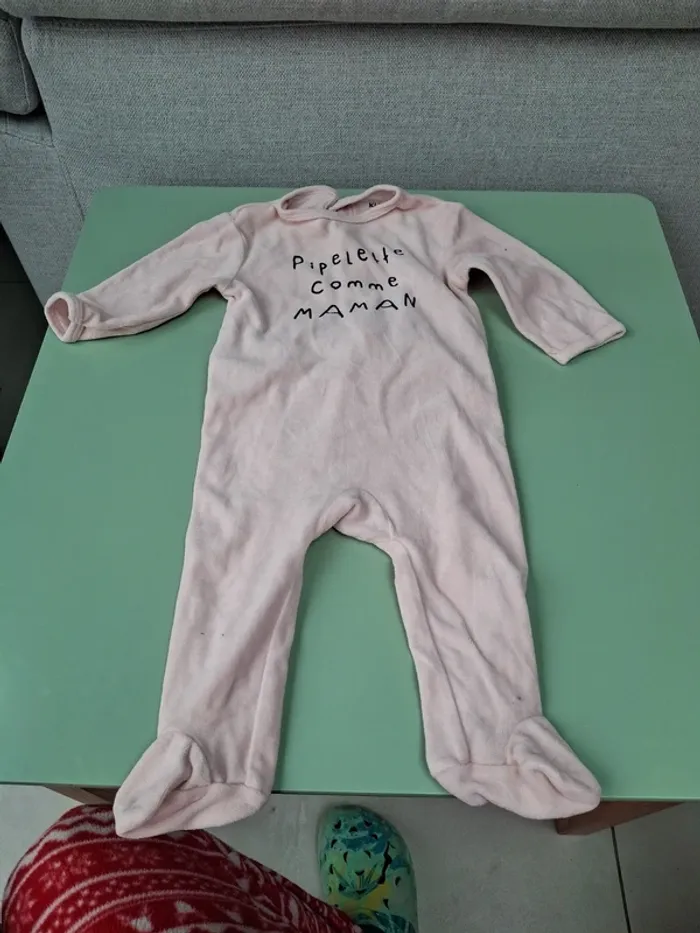 Lot de 5 pyjamas velours 12 mois fille - photo numéro 5