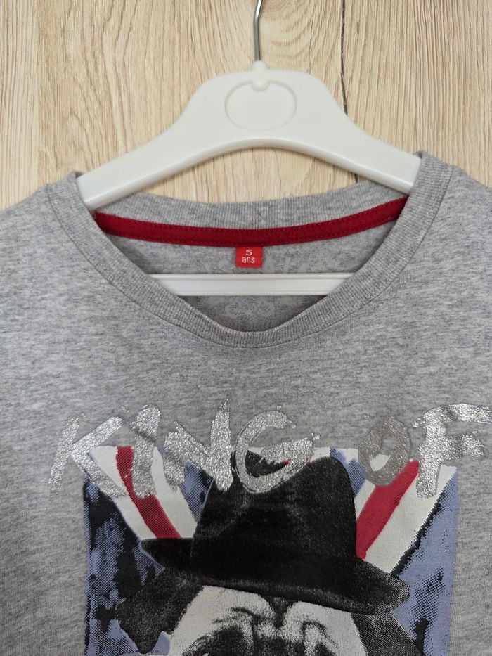 TEE-SHIRT GARÇON MANCHE LONGUE MOTIF DESSUS TAILLE 5ANS - photo numéro 3