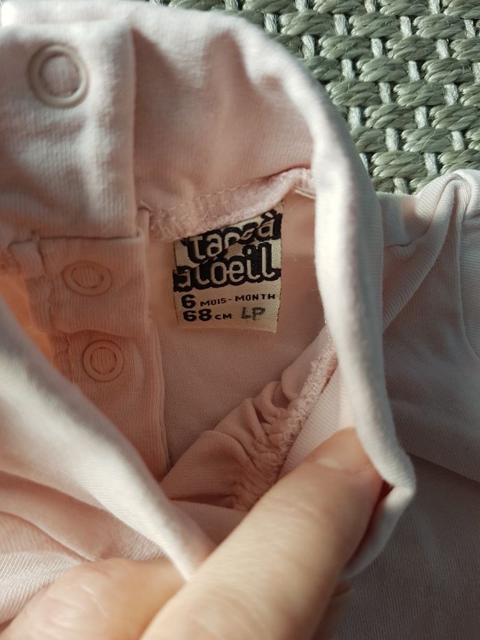 Lot de 3 t-shirts col roulé fille - 6 mois - photo numéro 3