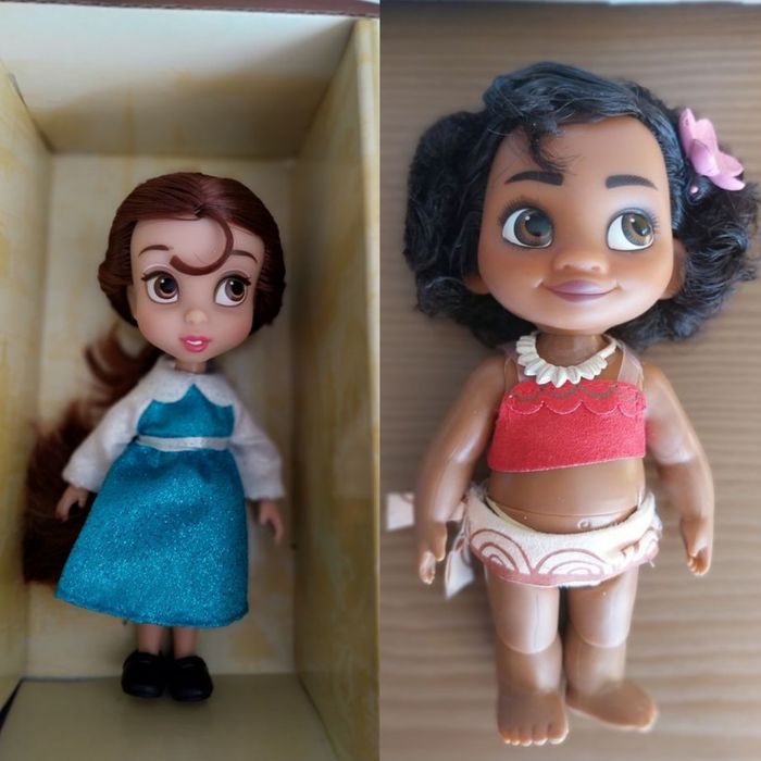 Poupées Belle et Tiana miniatures Animators Princesses Disney