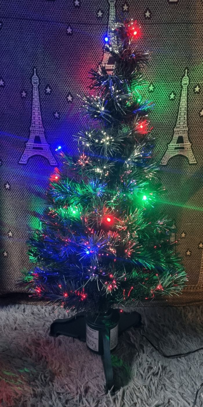 Sapin fibre optique vert 80cm 🎄