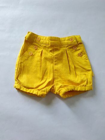 short jaune okaidi fille 3 mois