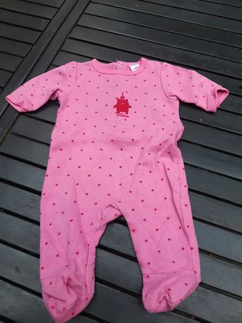 Pyjama bébé fille 3 mois rose étoile doudou
