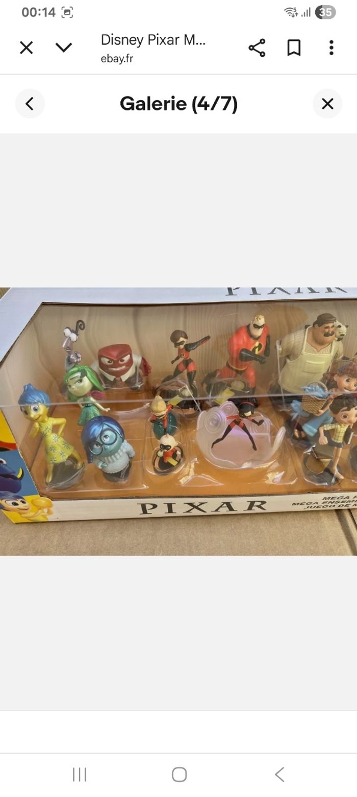 Playset malette de 20 personnages pixar disneyneuf