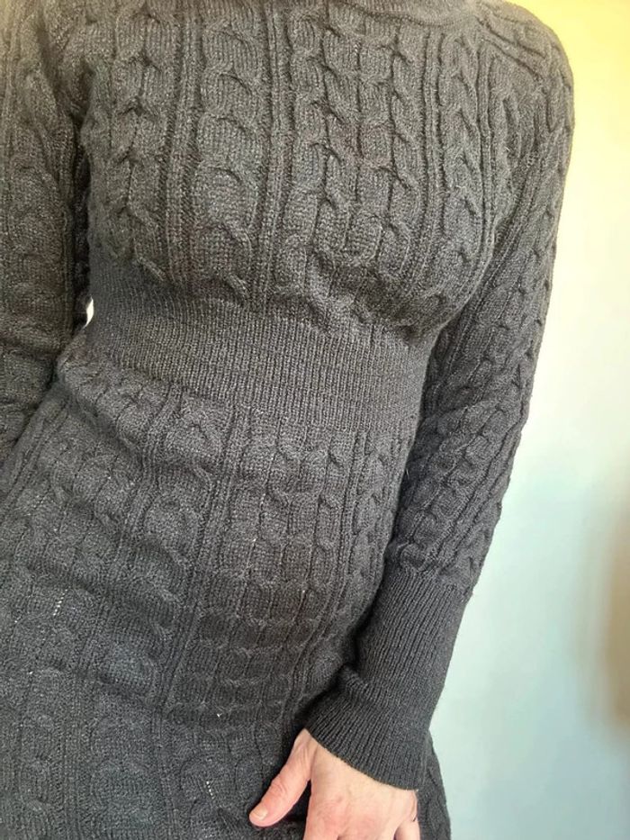 Robe pull torsadée noire Vintage Dressing - Taille 36/38, Très bon état 💖 - photo numéro 10