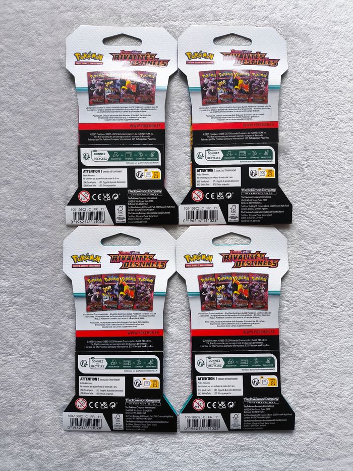 Artset EV10 Pokémon – Rivalités Destinées – Lot de 4 Boosters FR - photo numéro 3